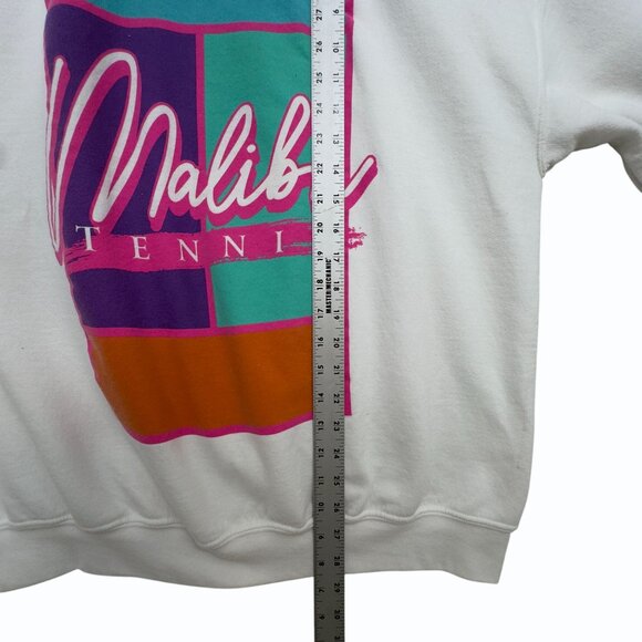 Malibu Barbie Tennis Sweatshirt Womens XL Colorful Sportswear Crewneck Sweater - Picture 6 of 7